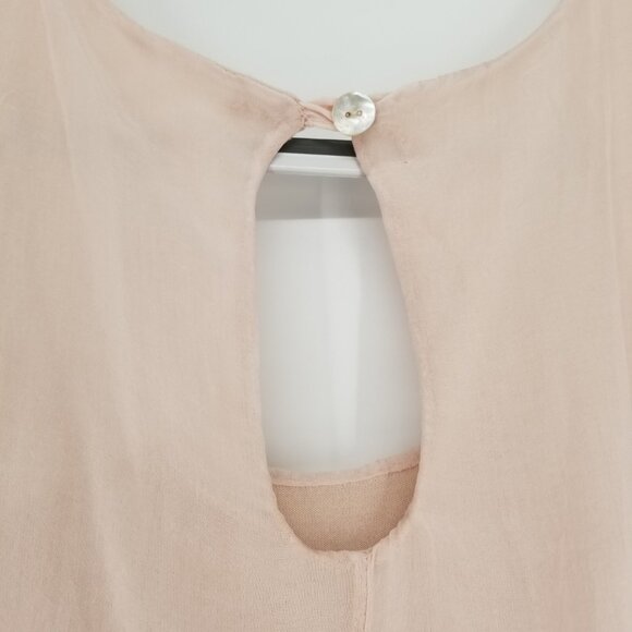 Sleeveless Wispy Silk Blouse w/ Crochet Lace / Gatsby & Downton Styling Options - Picture 3 of 8